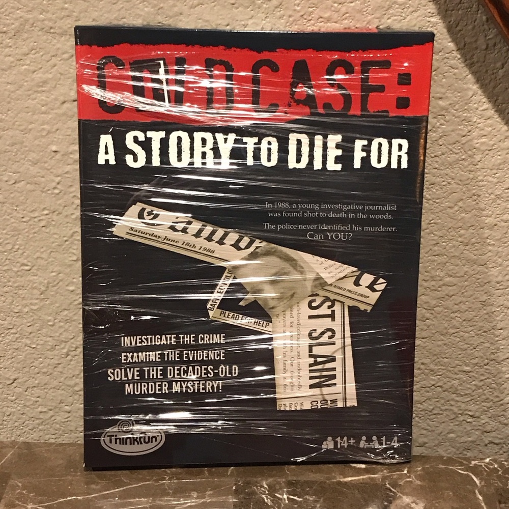 ThinkFun Cold Case Mystery Board Game - Black and Red